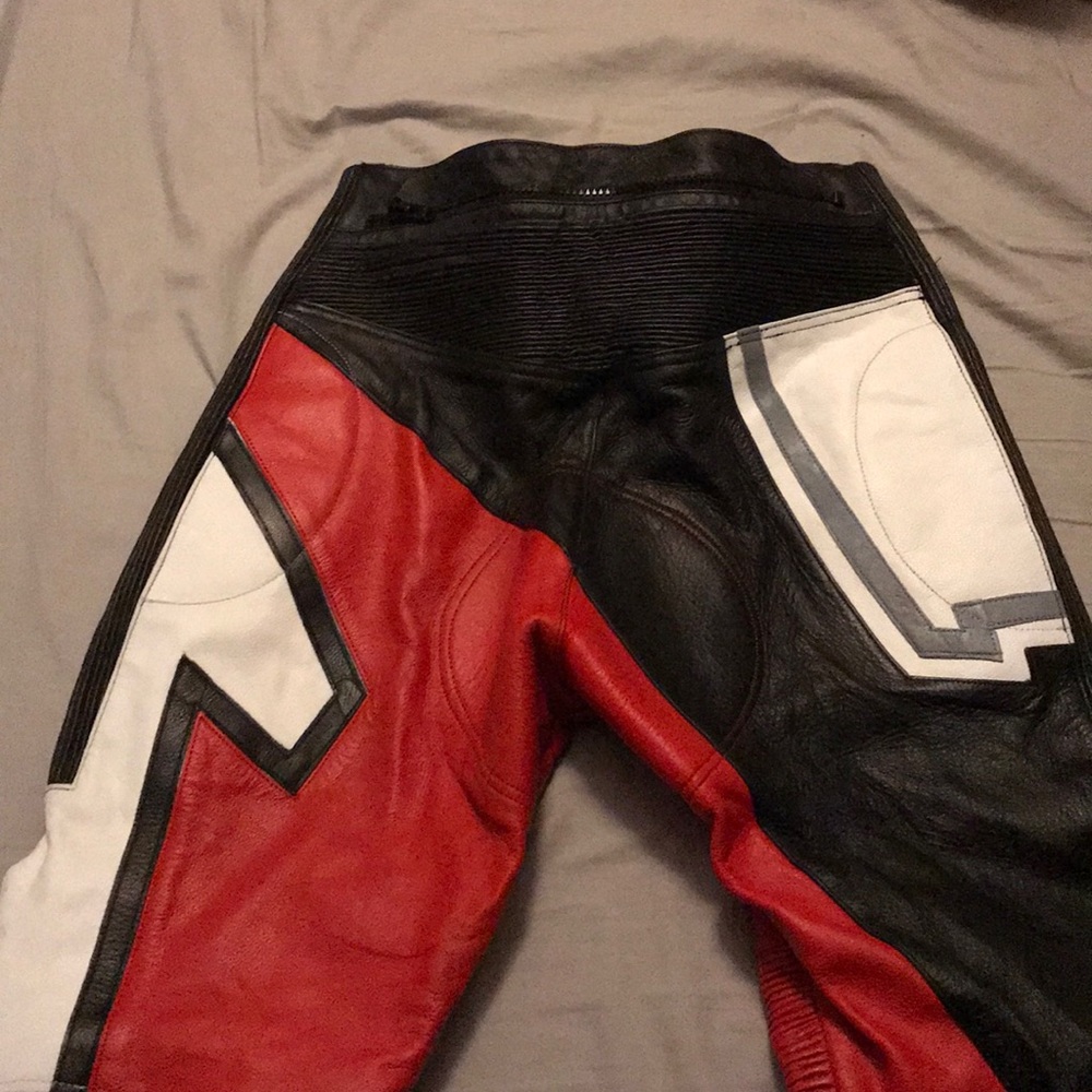 Leather motorcycle pants